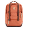 Orange-brauner City Rucksack mit Reißverschluss – Himawari