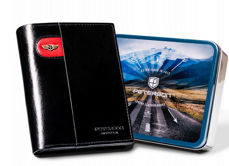 Große Herren Geldbörse aus Leder ohne Verschluss – Peterson