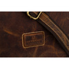 Herren-Umhängetasche aus Leder mit Klappe in Braun – Peterson