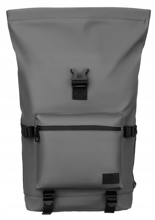 Großer City-Rucksack in Grau aus Polyester – Peterson