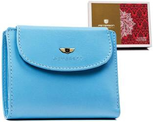 Kleine Damen Geldbörse aus Leder mit Druckknopf – Peterson