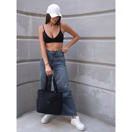 Große Damen-Tasche in Schwarz mit bequemen Griffen - Peterson