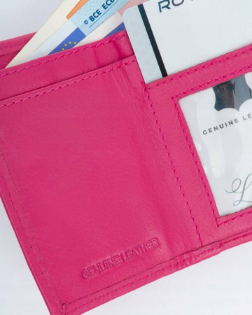 Eleganter Damen Geldbörse mit Druckknopf aus echtem Leder – Rovicky