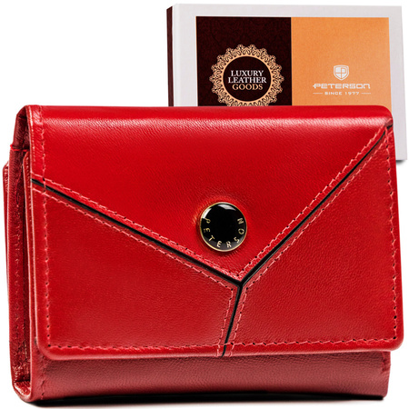 Klassische, kleine Damen Geldbörse aus Echtleder – Peterson