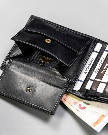 Elegante Herren Geldbörse aus Leder – Rovicky