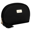 Schwarze Kosmetiktasche aus synthetischem Material mit Reißverschluss - Peterson
