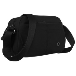 Alltagstaugliche Damen Umhängetasche in Schwarz aus strapazierfähigem Polyester – Peterson