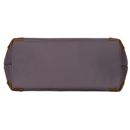 Große Damen-Shopper-Tasche in Grau, ein Hauptfach, mit Henkeln und abnehmbarem Gürtel - Peterson