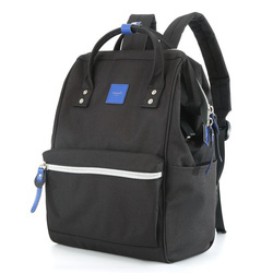 Städtischer, schwarzer Rucksack mit verstellbaren Schultergurten – Himawari