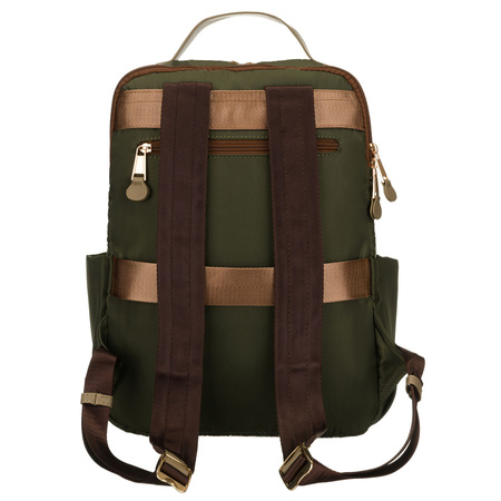 Grüner Damen-Rucksack mit verstellbaren Trägern und Reißverschluss – Peterson