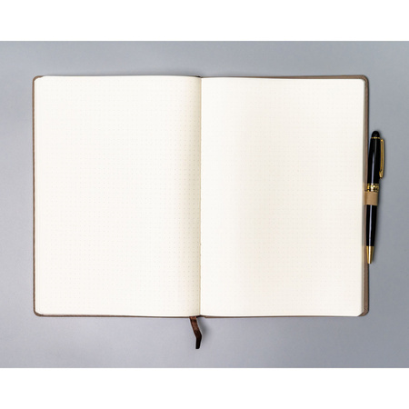 Notizblock in Khaki mit Punkten bedruckt - Peterson