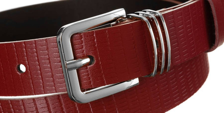 Damen Gürtel aus Leder mit Schlangenprägung – Rovicky