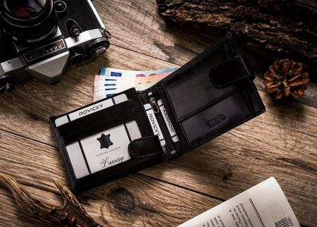 Elegante Herren Geldbörse mit RFID Protect Antiskimming-System – Rovicky