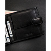 Schwarze, horizontale Herren Geldbörse aus Leder mit Druckknopf – Ronaldo