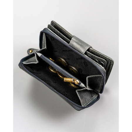 Stilvolle Damen Geldbörse aus grauem Farbverlauf-Leder – Peterson