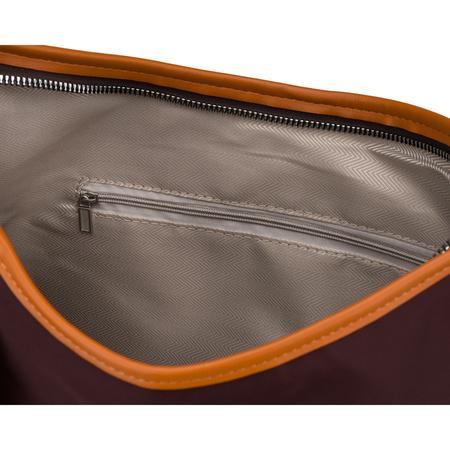 Bordeauxfarbene Damen-Umhängetasche aus Polyester und Öko-Leder mit Reißverschluss – Peterson