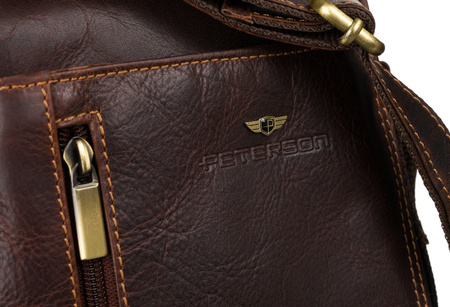 Umhängetasche für Herren aus echtem Leder – Peterson