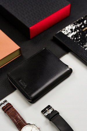 Große Herren Geldbörse aus Leder mit Reißverschluss – Peterson