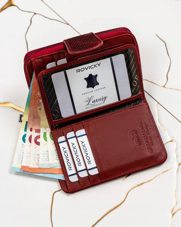 Glänzende Damen Geldbörse aus echtem Leder – Lorenti