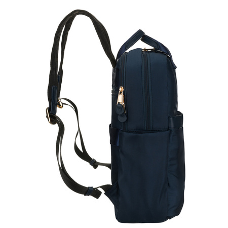 Granatblauer Damen-Nylon-Rucksack mit verstellbaren Schultergurten und Reißverschluss – Peterson