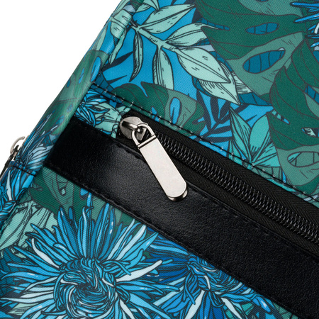 Damen Rucksack in Grün-Blau mit Außentasche – Rovicky