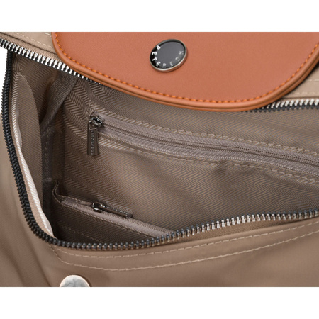 Städtischer Damen-Rucksack aus Polyester in Beige-Braun – Peterson