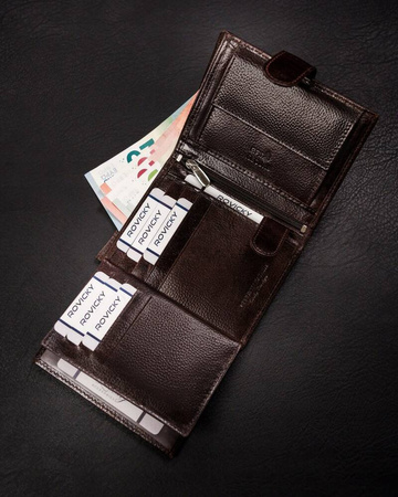 Große Herren Geldbörse aus Leder im Hochformat – Rovicky