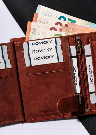 Große, vertikale Herren Geldbörse aus echtem Leder – Always Wild