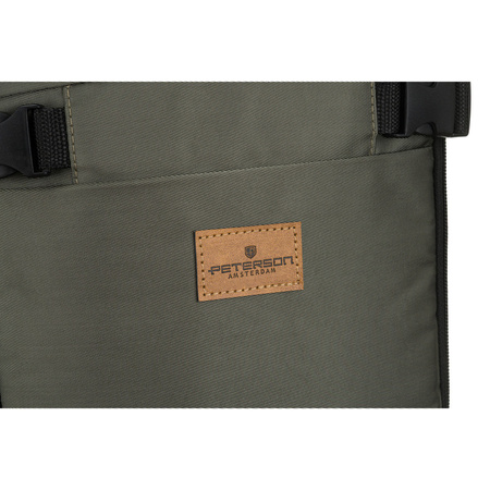 Grauer Reise-Rucksack mit atmungsaktiven Trägern, Reißverschluss – Peterson