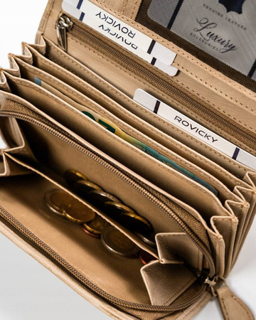 Große Damen Geldbörse aus Echtleder – Rovicky