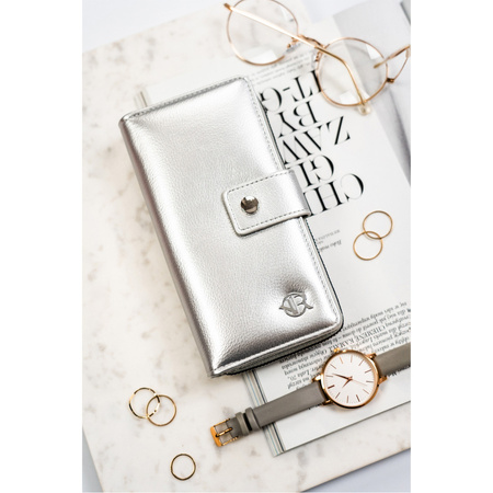 Große klassische Damen Geldbörse aus Öko-Leder – Rovicky