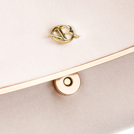 Beige Damen-Clutch aus Synthetikgewebe mit Innentasche – Rovicky