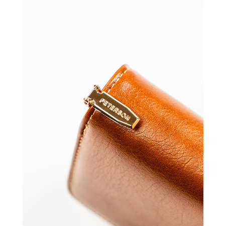 Elegante braune Damen Geldbörse aus Öko-Leder mit RFID-Schutz – Peterson