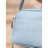 Blaue Crossbody Damen Umhängetasche mit schmalem und breitem Schulterriemen aus Öko-Leder – Peterson