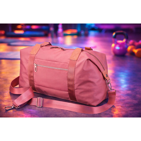 Rosa Trainings-Tasche aus Polyester, ein Kammer und mit Reißverschluss - Peterson