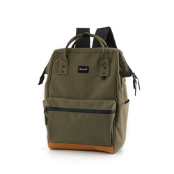 Geräumiger Damen Rucksack in Dunkelgrün mit USB-Anschluss und verstellbaren Gurten – Himawari