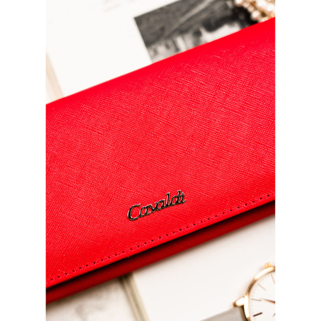 Damen Geldbörse aus Öko-Leder in Rot mit Druckknopf – 4U Cavaldi
