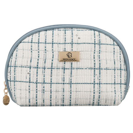 Blaue Damen-Kosmetiktasche aus Synthetikmaterial, ein Fach – Rovicky