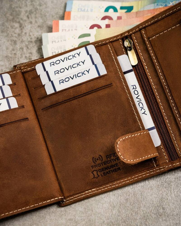 Große Herren Geldbörse aus Nubukleder – Always Wild