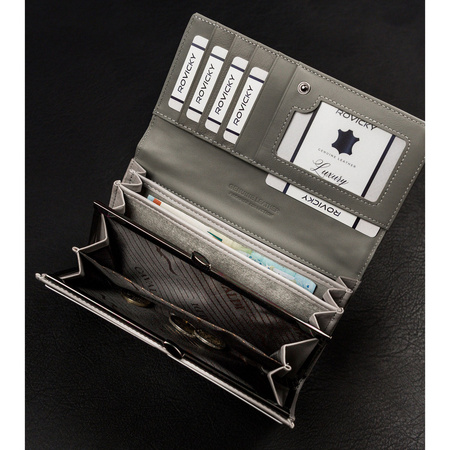 Bunte Damen Geldbörse mit Blumenmuster aus Echt- und Öko-Leder – 4U Cavaldi