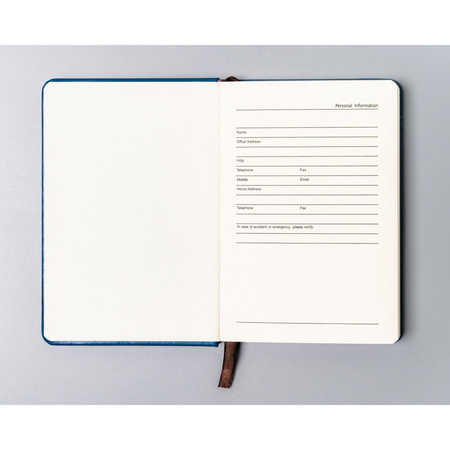 Blaues Notizbuch im A6-Format, liniert – Peterson