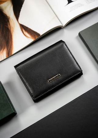 Klassische Damen Geldbörse aus Leder mit Druckknopf – 4U Cavaldi