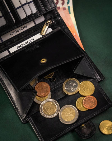 Große Herren Geldbörse aus Leder mit RFID-Schutz – Rovicky