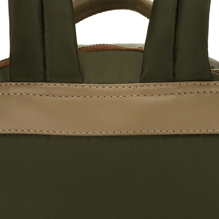 Grüner, städtischer Damenrucksack aus Polyester mit Reißverschlüssen verschließbar – Peterson