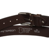Brauner, breiter Herren-Gürtel aus Leder mit klassischer Schnalle – Peterson