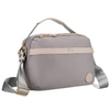 Damen-Umhängetasche aus Nylon in Grau mit Reißverschluss – Peterson