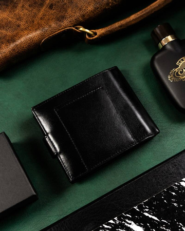 Geschenkset: Herren Geldbörse aus Leder und Schlüsselanhänger – Rovicky