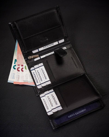 Erweiterte Herren Geldbörse aus echtem Leder mit RFID-Schutz – Rovicky