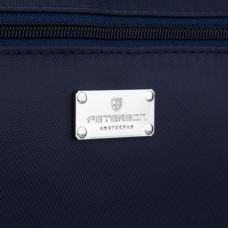Peterson Dunkelblaue Kosmetiktasche aus Synthetikgewebe, ein Fach und mit Reißverschluss verschließbar