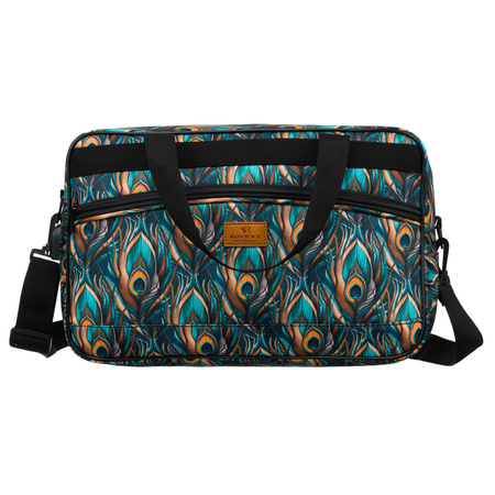 Reisetasche aus strapazierfähigem Polyester mit Pflanzenmuster und abnehmbarem Gurt – Rovicky